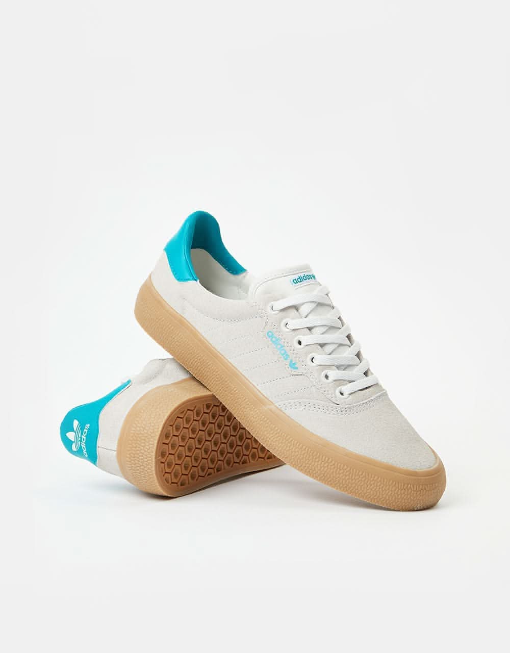 adidas 3MC Skate Shoes - Chalk White/Glory Green/Gum - Image 6