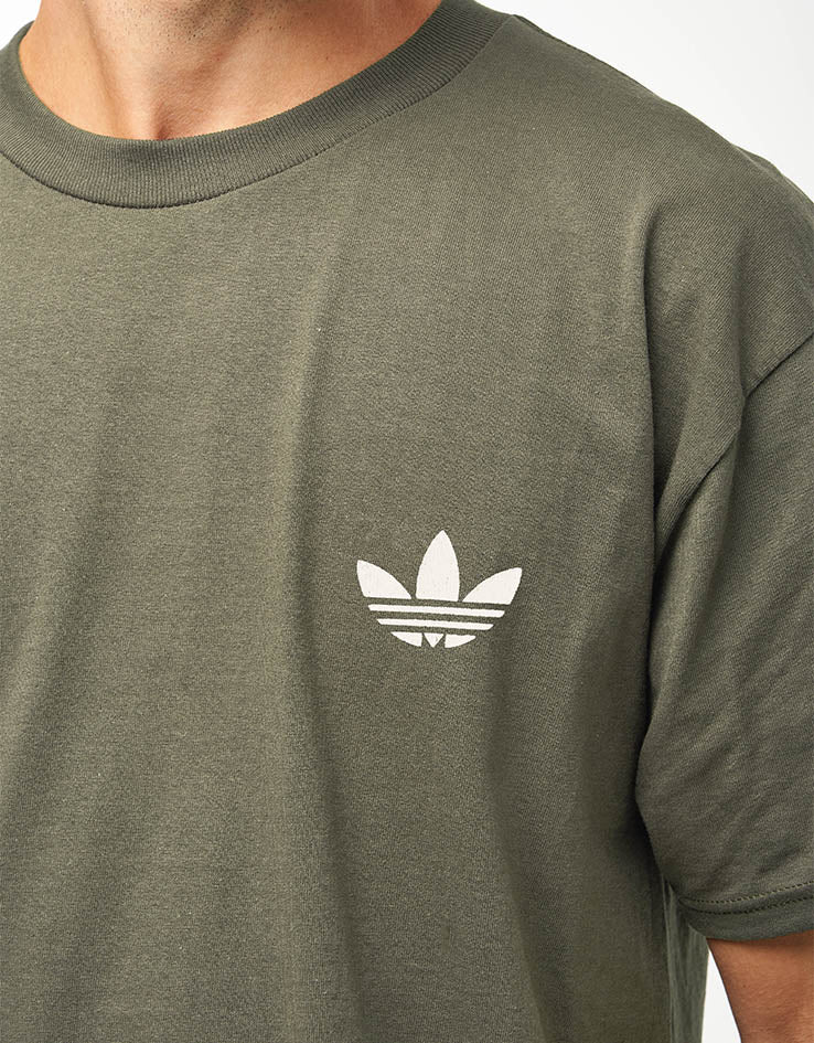 adidas 4.0 Logo T-Shirt - Olive Strata - Image 4
