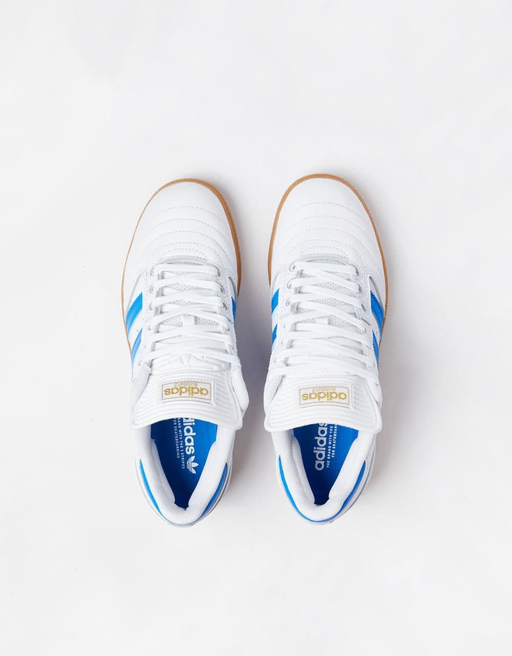 adidas Busenitz Pro Skate Shoes - White/Bluebird/Gold Metallic - Image 6