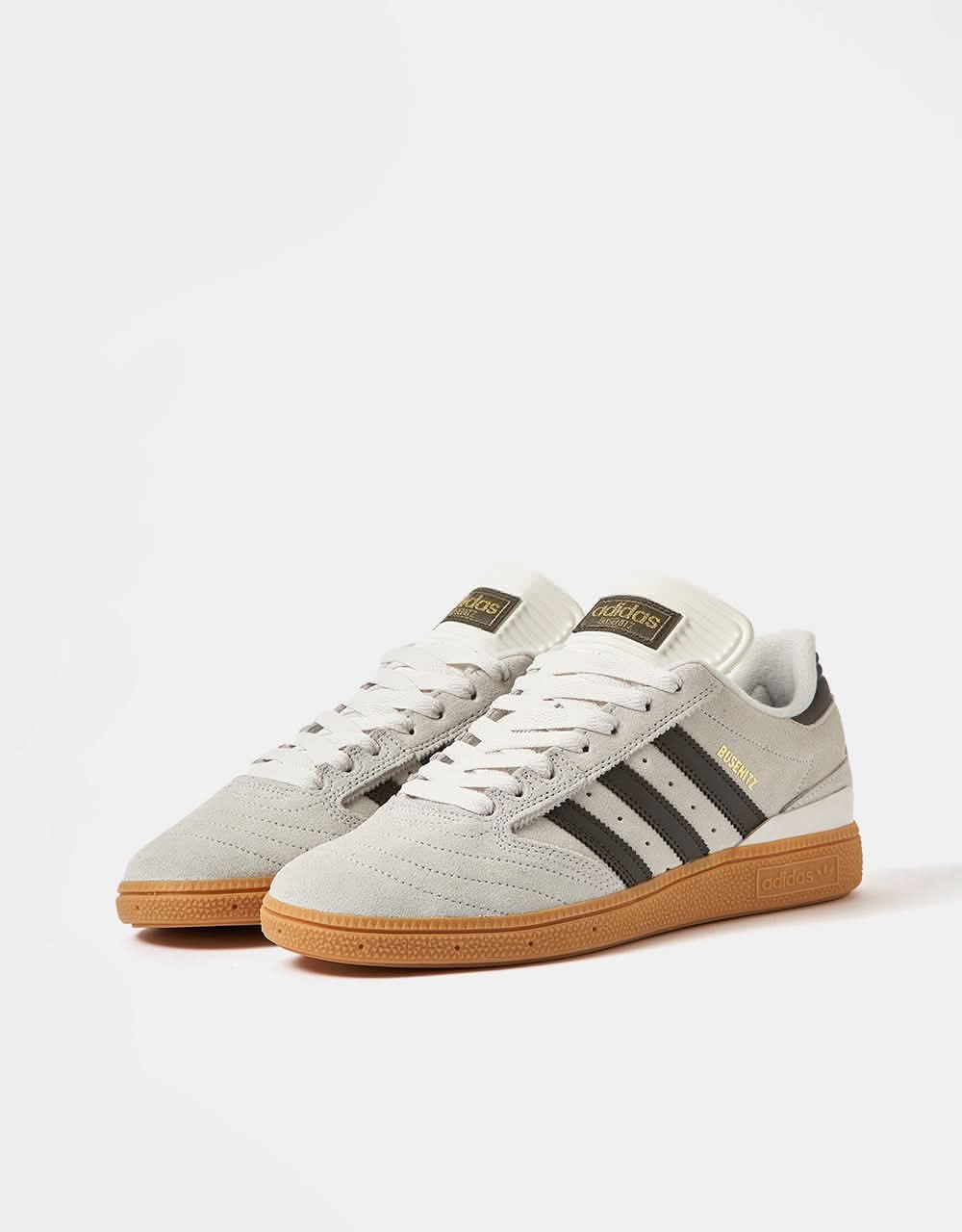 adidas Busenitz Skate Shoes - Crystal White/Shadow Olive/Gum - Image 3