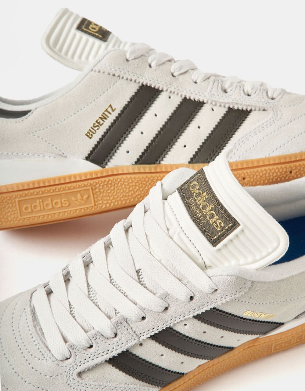 adidas Busenitz Skate Shoes - Crystal White/Shadow Olive/Gum - Image 4