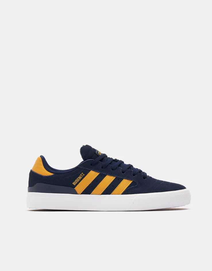 adidas Busenitz Vulc II Skate Shoes - Collegiate Navy/Preloved Yellow/White