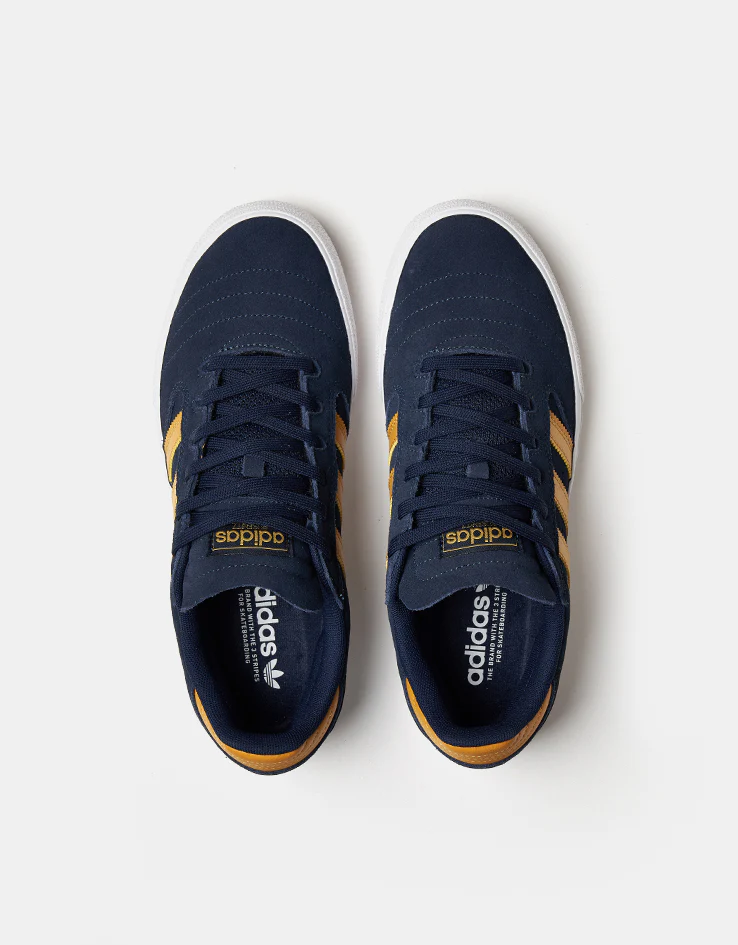 adidas Busenitz Vulc II Skate Shoes - Collegiate Navy/Preloved Yellow/White - Image 2