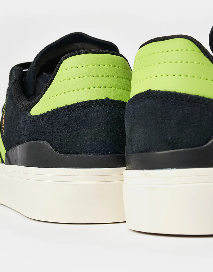 adidas Busenitz Vulc II Skate Shoes - Core Black/Solar Lime/Gold Metallic - Image 5