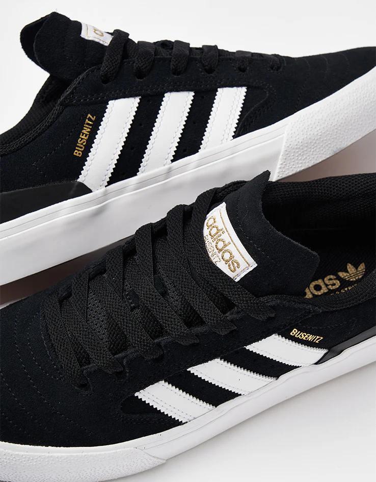 Adidas Busenitz Vulc II Skate Shoes - Core Black/White/Gum - Image 5