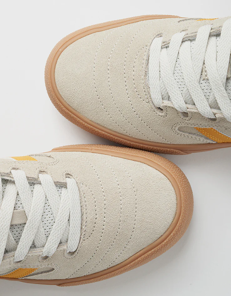 adidas Busenitz Vulc II Skate Shoes - Crystal White/Preloved Yellow/Gold Metallic - Image 8