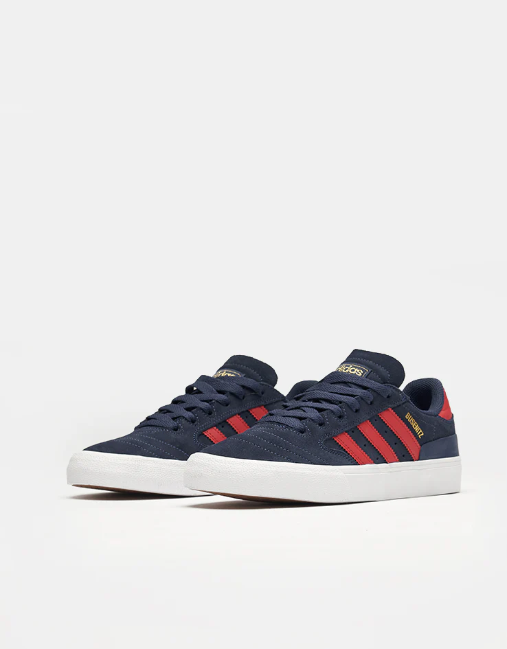 adidas Busenitz Vulc II Skate Shoes - Dark Blue/Better Scarlet/Gold Metallic - Image 3