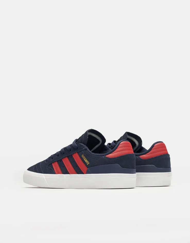 adidas Busenitz Vulc II Skate Shoes - Dark Blue/Better Scarlet/Gold Metallic - Image 4