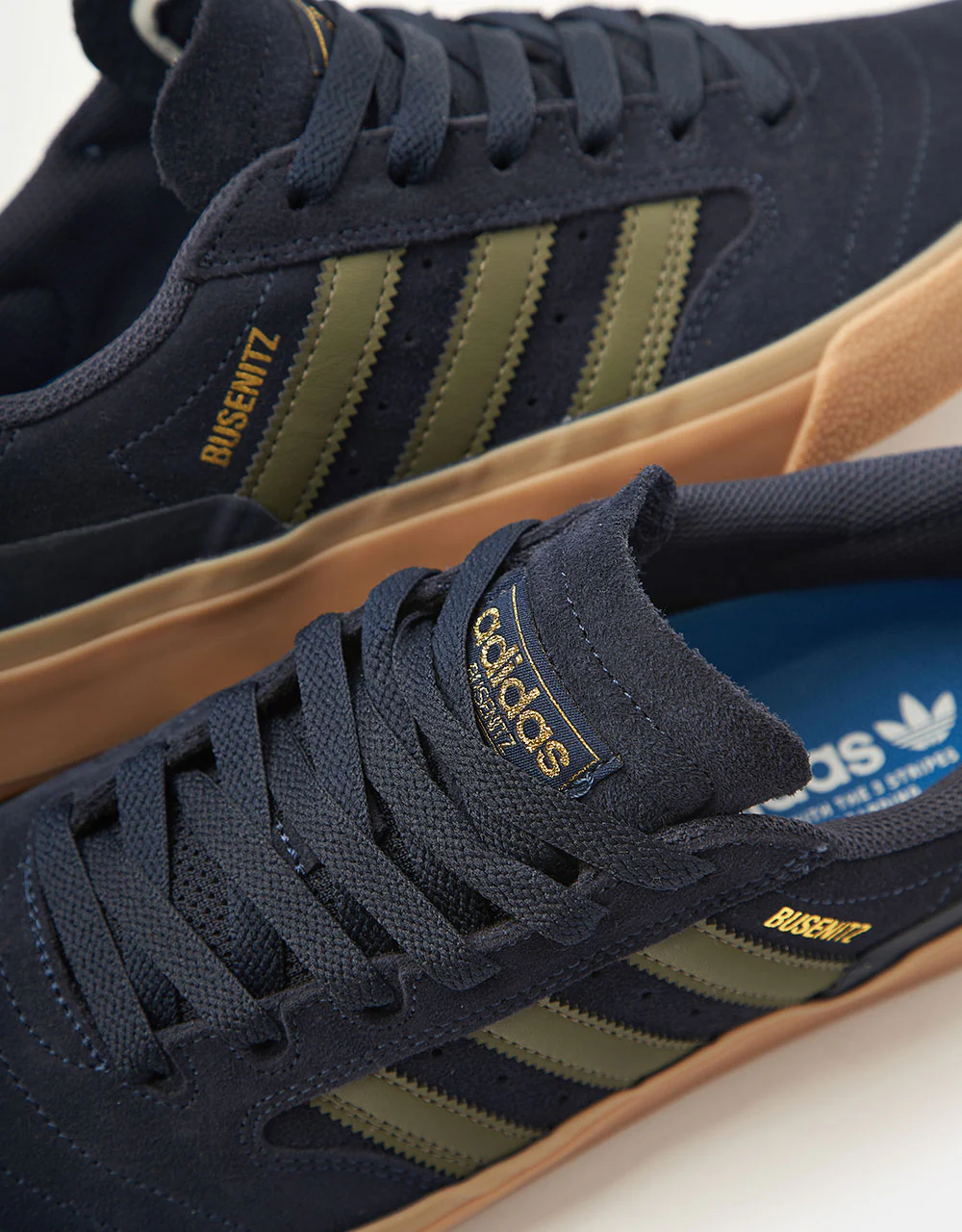 adidas Busenitz Vulc II Skate Shoes - Legend Ink/Olive Strata/Gold Metallic - Image 6