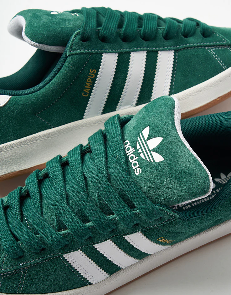 adidas Campus ADV Skate Shoes - Collegiate Green/White/White - Image 6