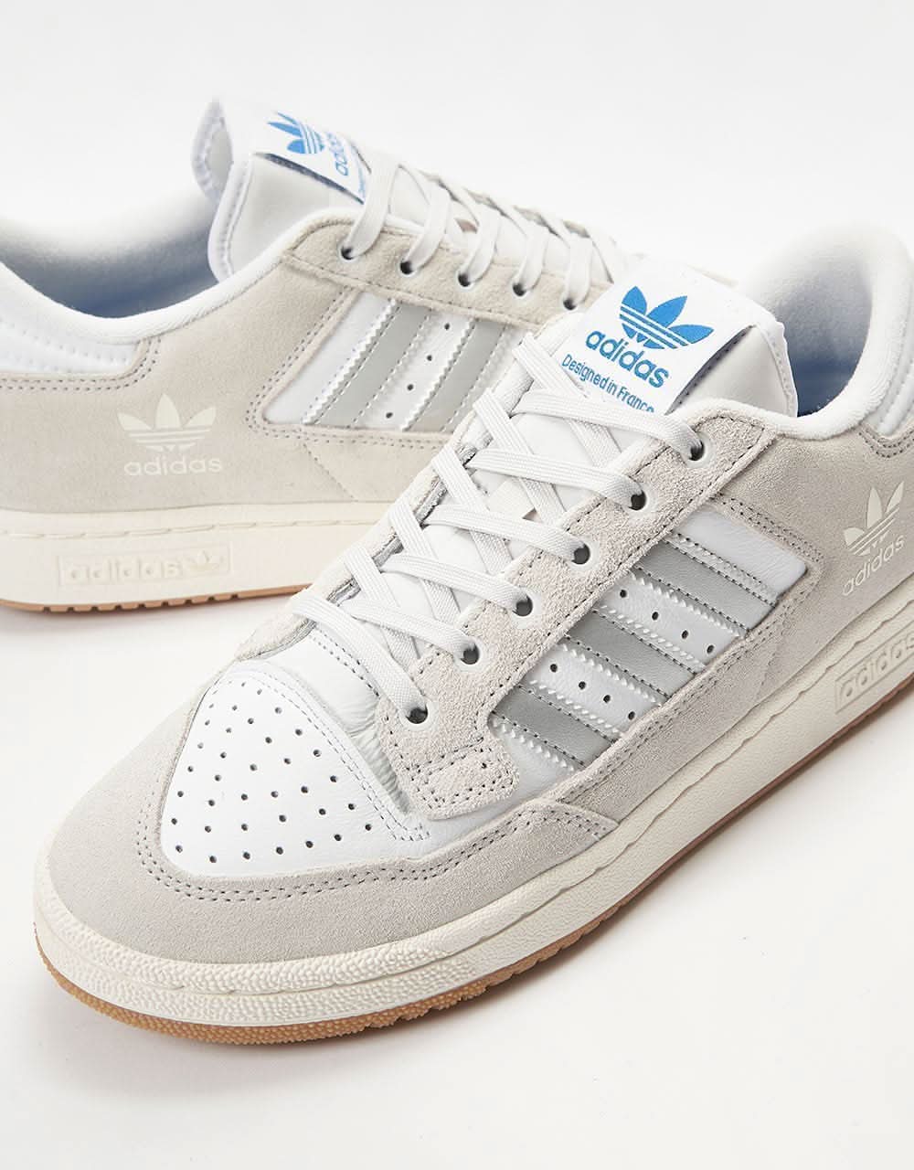 adidas Centennial 85 Low ADV Skate Shoes - Crystal White/Matte Silver/White - Image 4