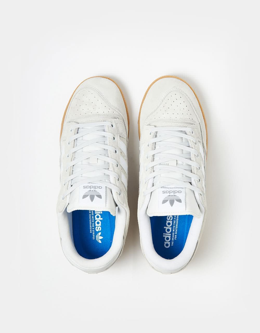 adidas Centennial 85 Low ADV Skate Shoes - Crystal White/White/Gum - Image 5