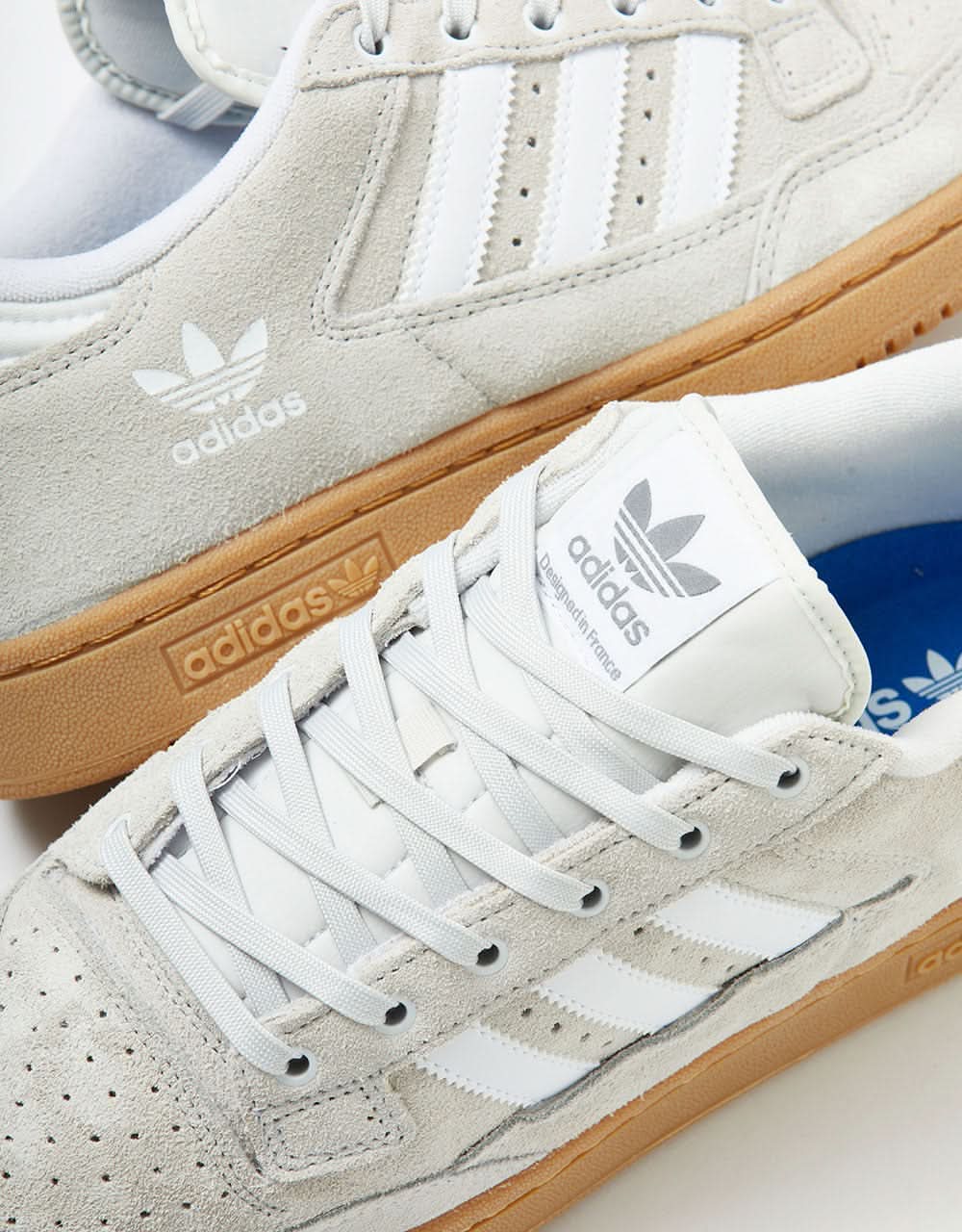 adidas Centennial 85 Low ADV Skate Shoes - Crystal White/White/Gum - Image 7