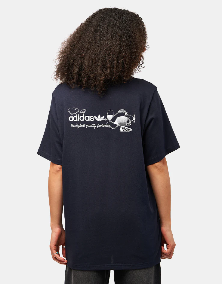 adidas Dogplane T-Shirt - Legacy Ink/White - Image 5