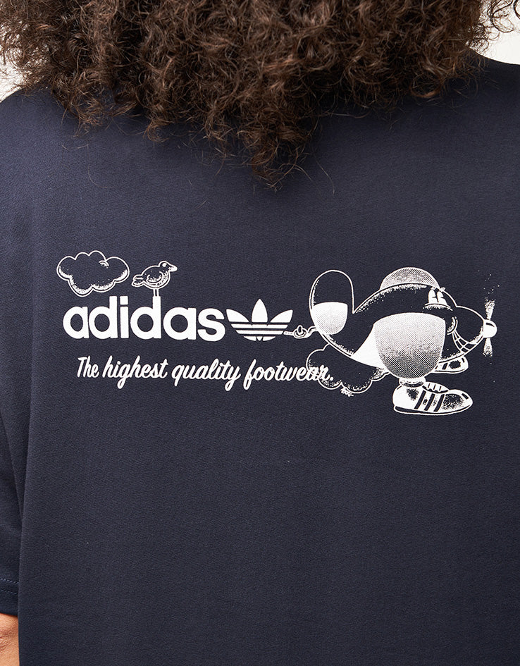 adidas Dogplane T-Shirt - Legacy Ink/White - Image 7