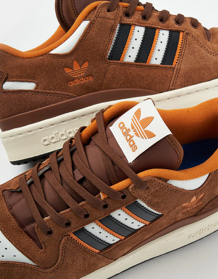 adidas Forum 84 Low ADV Skate Shoes - Crystal White/Core Black/Rustic Orange - Image 5