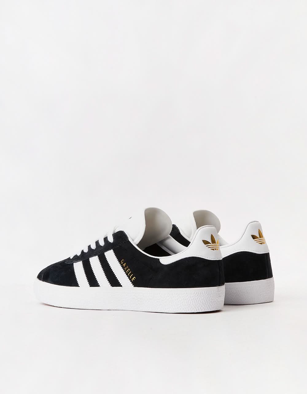 adidas Gazelle ADV Skate Shoes - Core Black/White/Gold Metallic - Image 6
