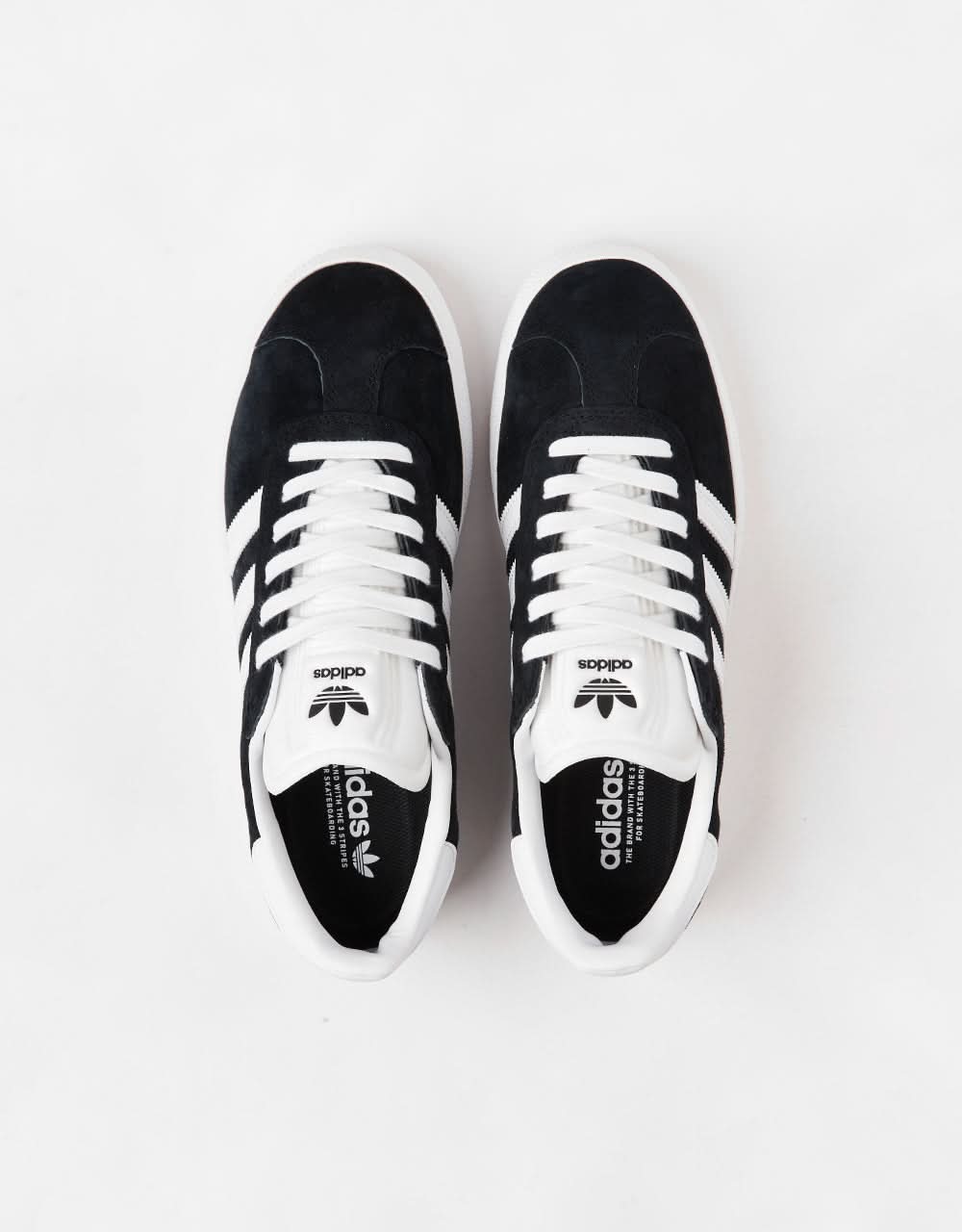 adidas Gazelle ADV Skate Shoes - Core Black/White/Gold Metallic - Image 8