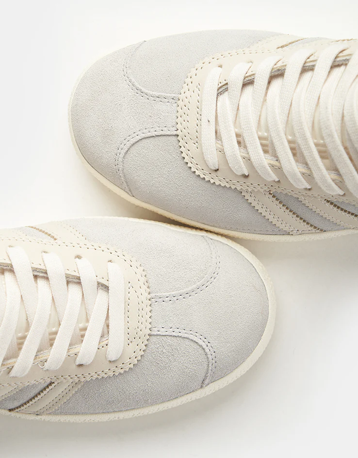 adidas Gazelle ADV Skate Shoes - Grey/Chalk White/Gold Metallic - Image 8