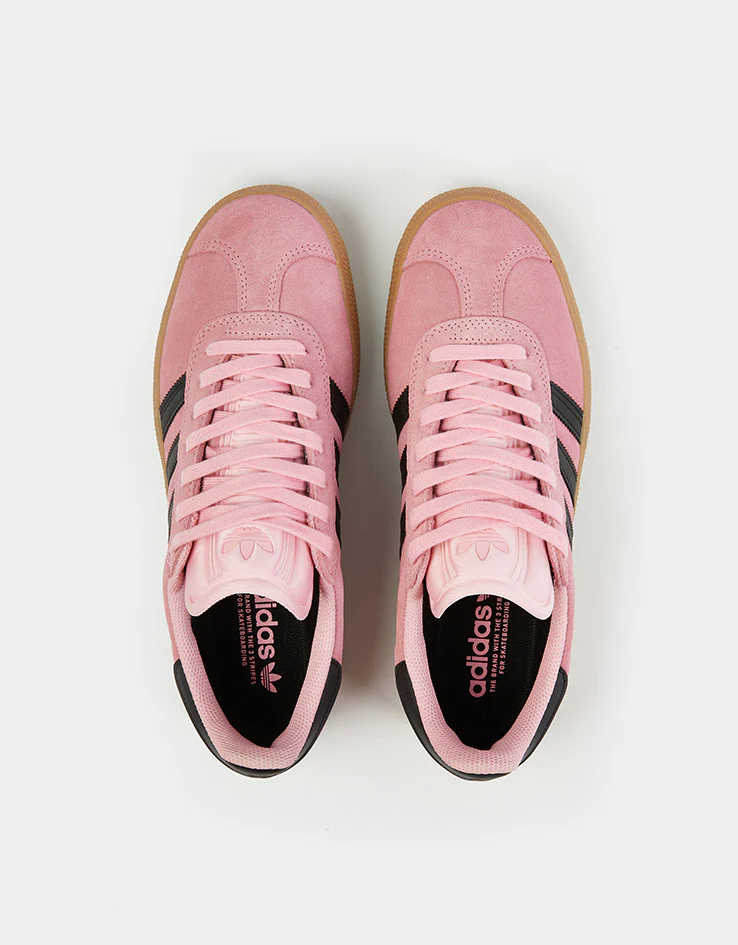 adidas Gazelle ADV Skate Shoes - Light Pink/Core Black/Gum - Image 3