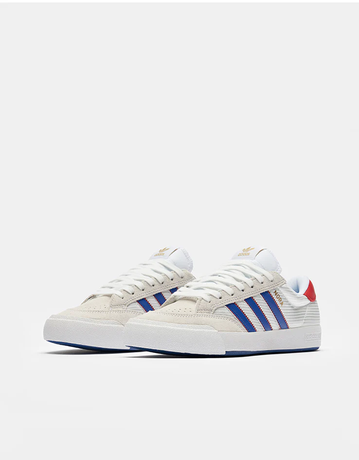adidas Nora Skate Shoes - Cloud White/Royal Blue/Better Scarlet - Image 3