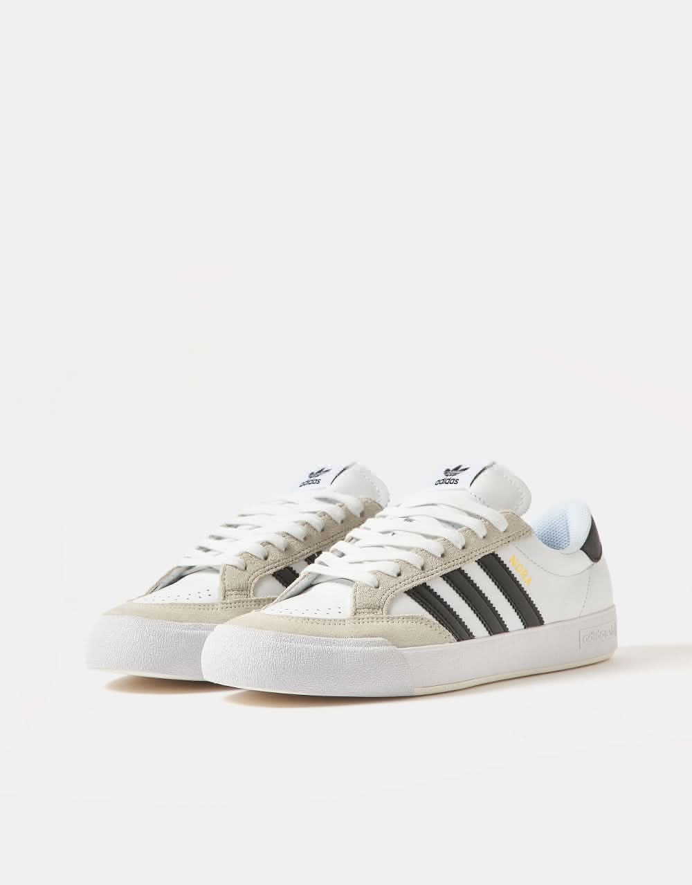 adidas Nora Skate Shoes - White/Core Black/Crystal White - Image 3