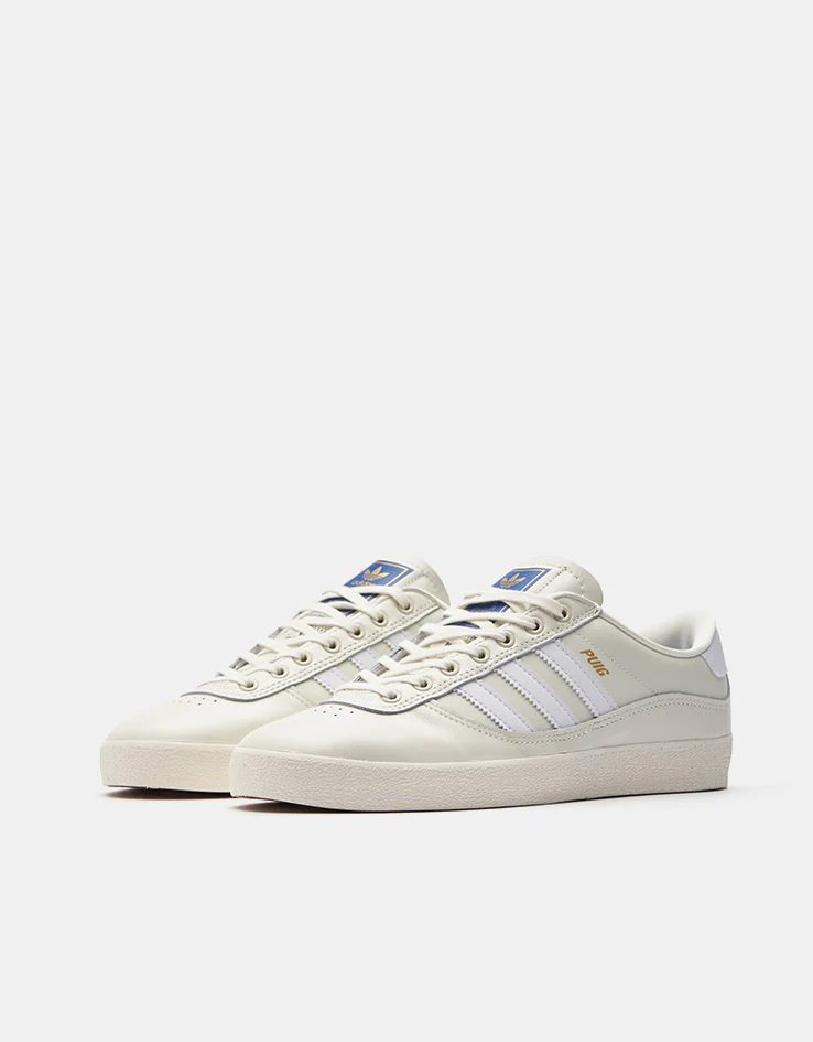 adidas Puig Indoor Skate Shoes - Off White/White/Bluebird - Image 2