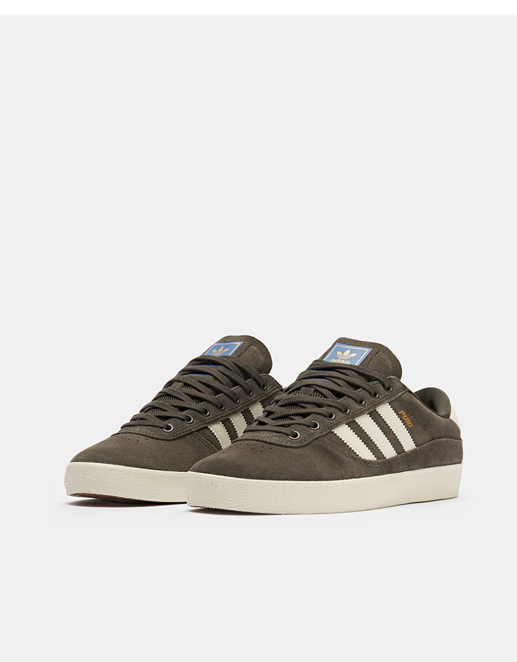 adidas Puig Indoor Skate Shoes - Shadow Olive/Off White/Bluebird - Image 3