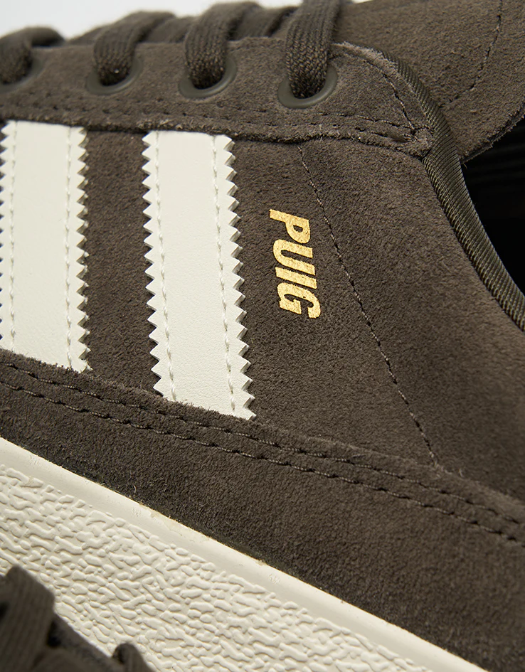 adidas Puig Indoor Skate Shoes - Shadow Olive/Off White/Bluebird - Image 6