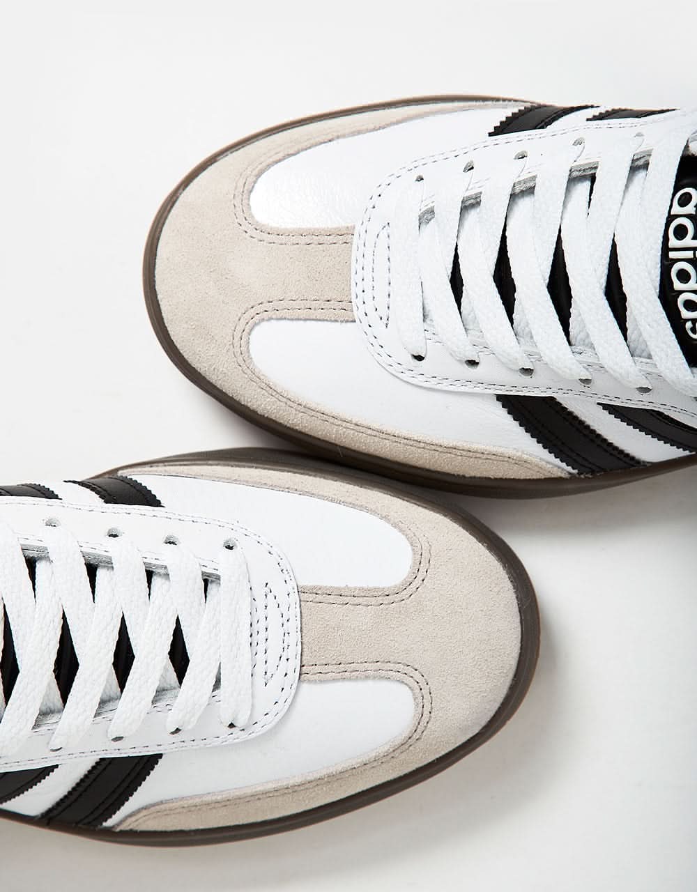 adidas Puig Samba Skate Shoes - White/Black/Gold/Gum - Image 4