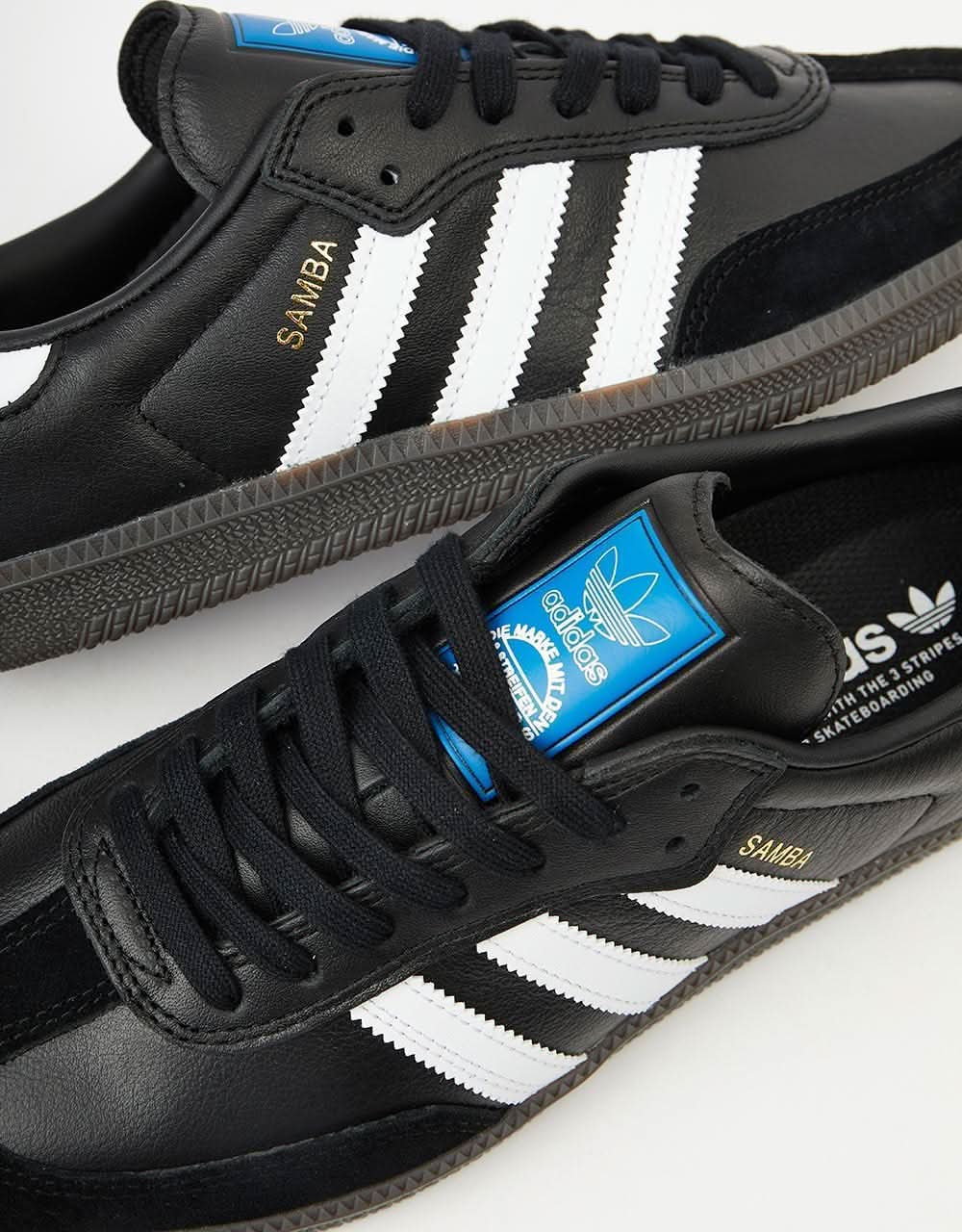 Adidas Samba ADV Skate Shoes - Core Black/White/Gum - Image 4