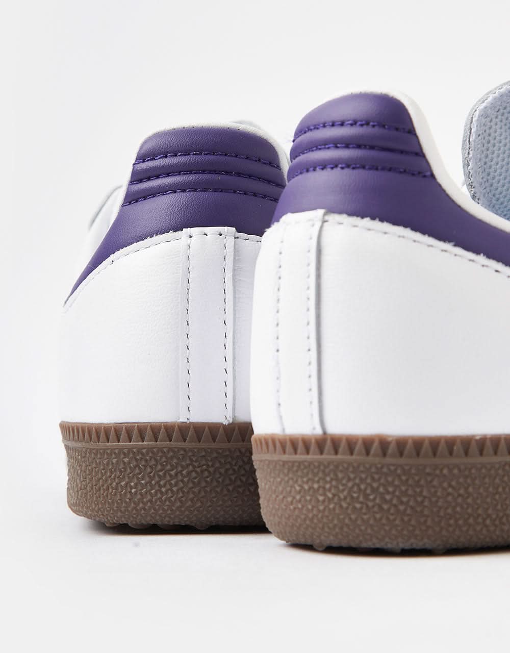 adidas Samba ADV Skate Shoes - White/Collegiate Purple/Gold Metallic - Image 8