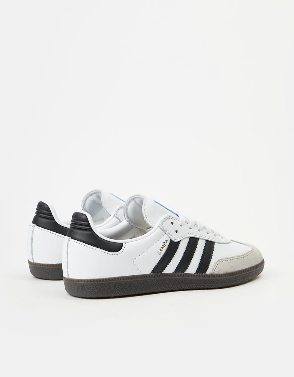 adidas Samba ADV Skate Shoes - White/Core Black/Gum - Image 7