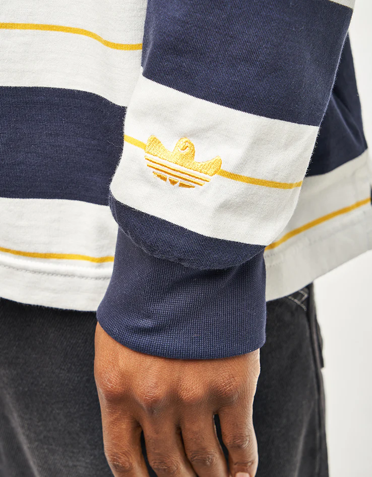 adidas Shmoo Rugby Shirt - Legacy Ink/White - Image 4