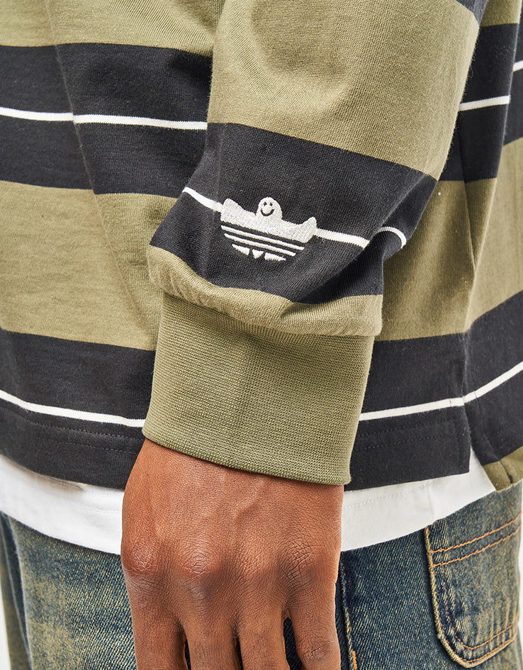 adidas Shmoo Rugby Shirt - Olive/Black/White - Image 4
