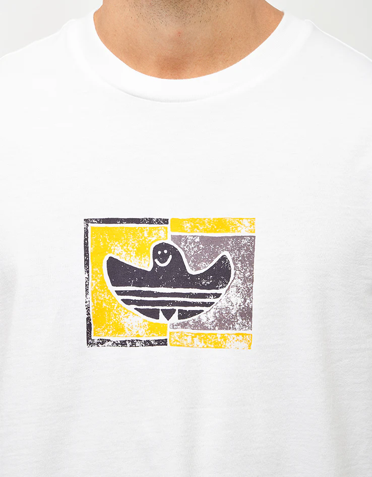 adidas Shmoohaus T-Shirt - White/Aurora Black - Image 3