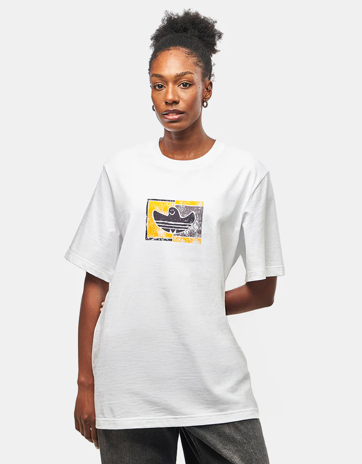 adidas Shmoohaus T-Shirt - White/Aurora Black - Image 4