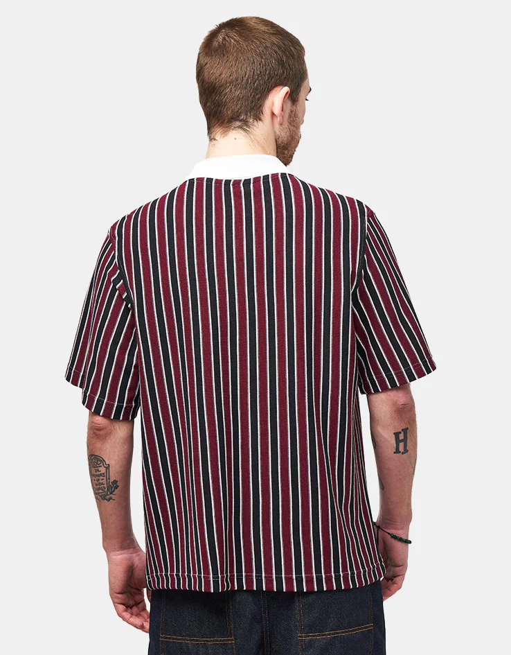 adidas Skate OG Polo Shirt - White/Black/Maroon - Image 2