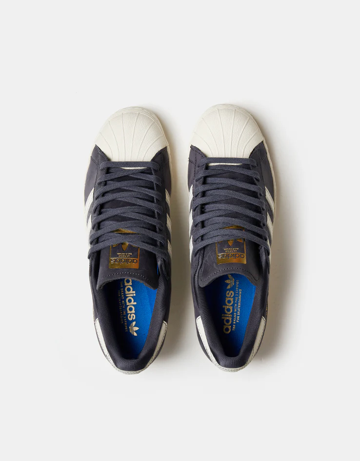 adidas Superstar 80 ADV Skate Shoes - Aurora Onix/Chalk White/Off White - Image 2