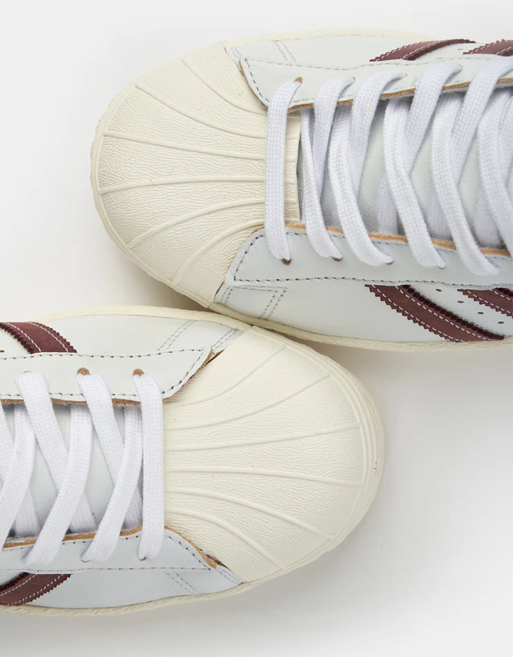 adidas Superstar 80 ADV Skate Shoes - Crystal White/Shadow Red/Off White - Image 6