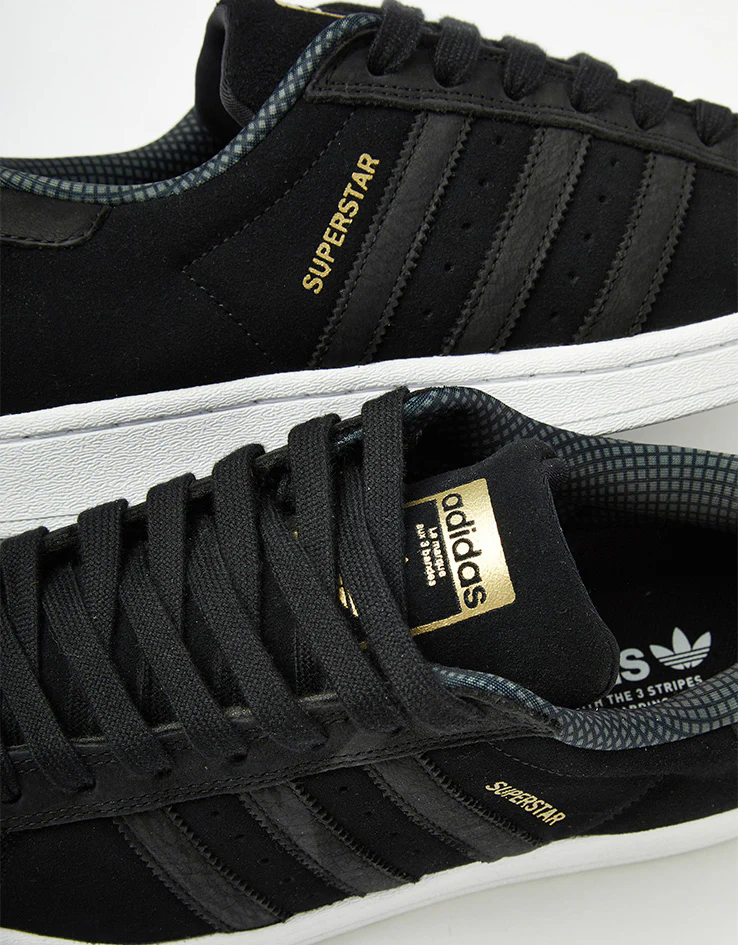adidas Superstar ADV Skate Shoes - Core Black/Core Black/White - Image 6