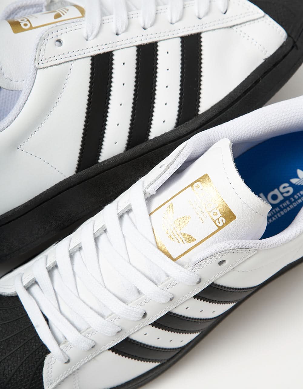 adidas Superstar ADV Skate Shoes - White/Core Black/Core Black - Image 4