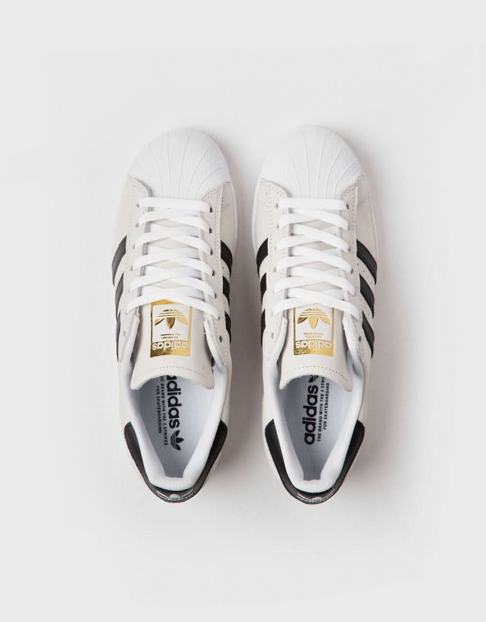 adidas Superstar ADV Skate Shoes - White/Core Black/Gold Metallic - Image 5