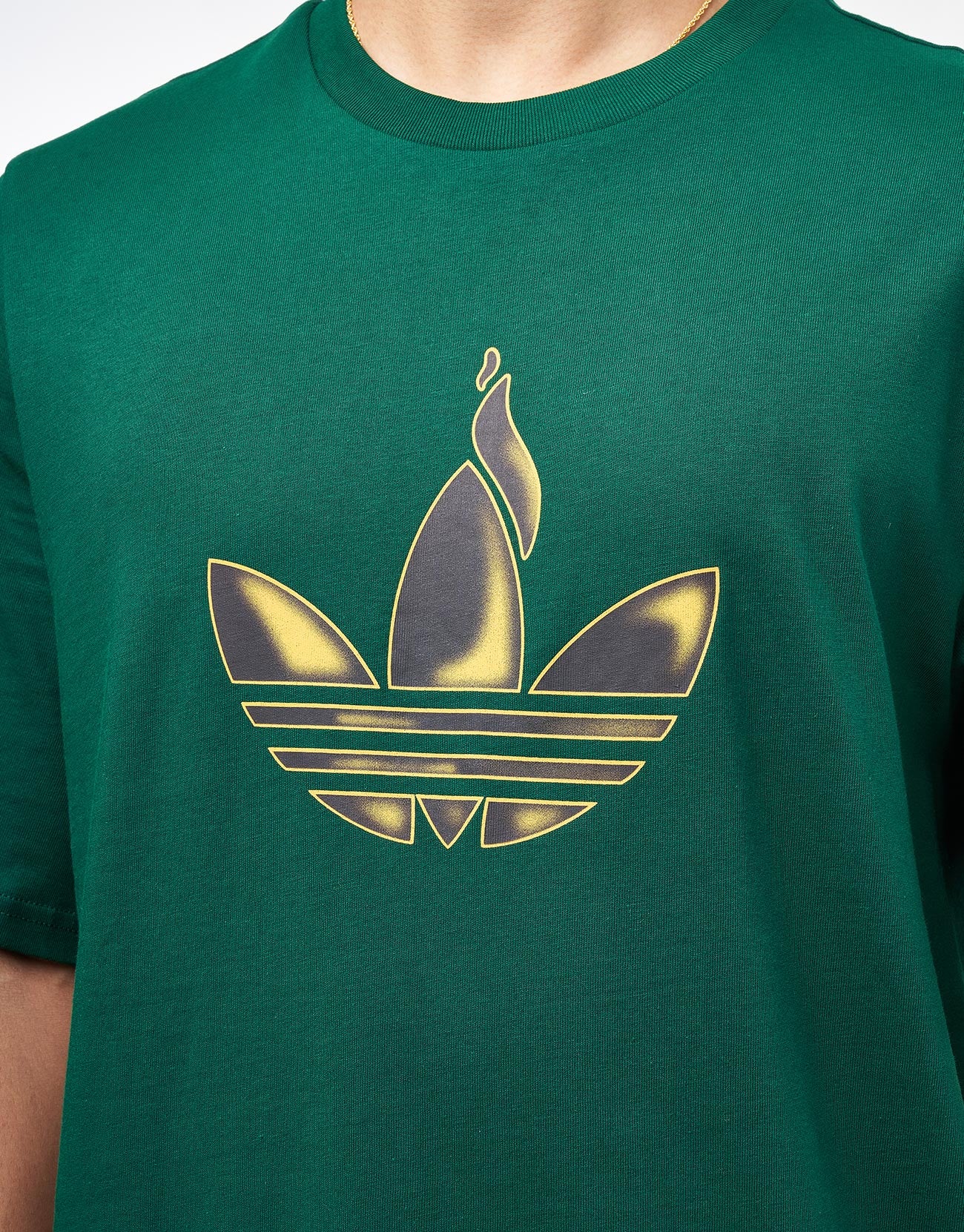 adidas Tref Torch T-Shirt - Dark Green - Image 3