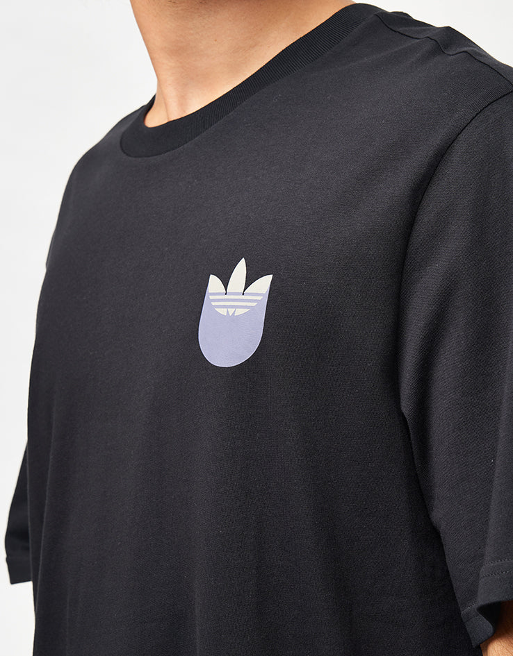 adidas Trefoil Shadow T-Shirt - Black/Olive Strata - Image 4