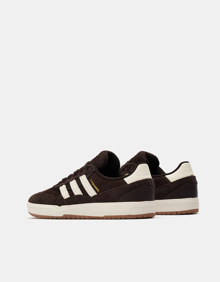 adidas Tyshawn II Skate Shoes - Aurora Coffee/Off White/Chalk White - Image 4