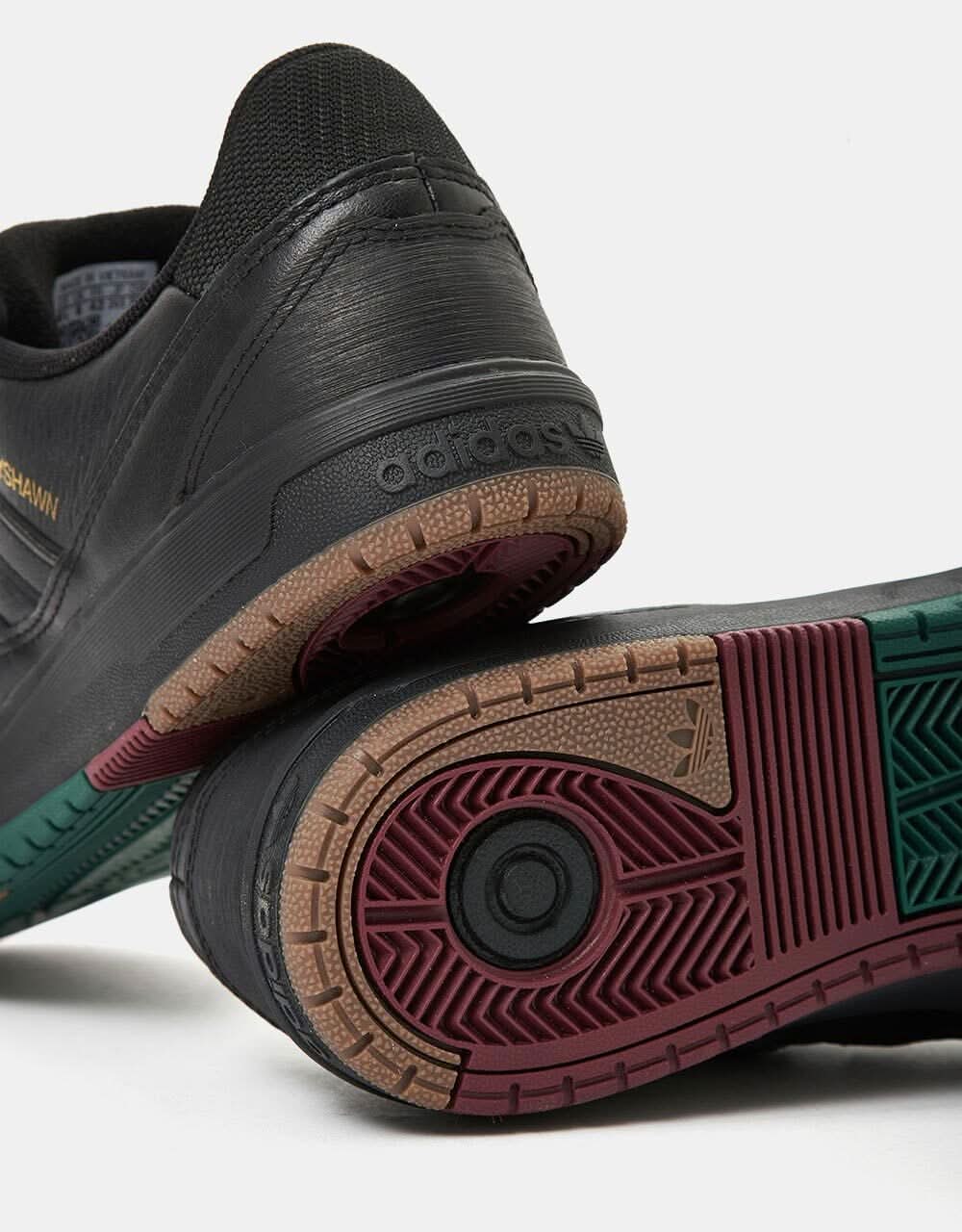 adidas Tyshawn II Skate Shoes - Core Black/Core Black/Collegiate Green - Image 5