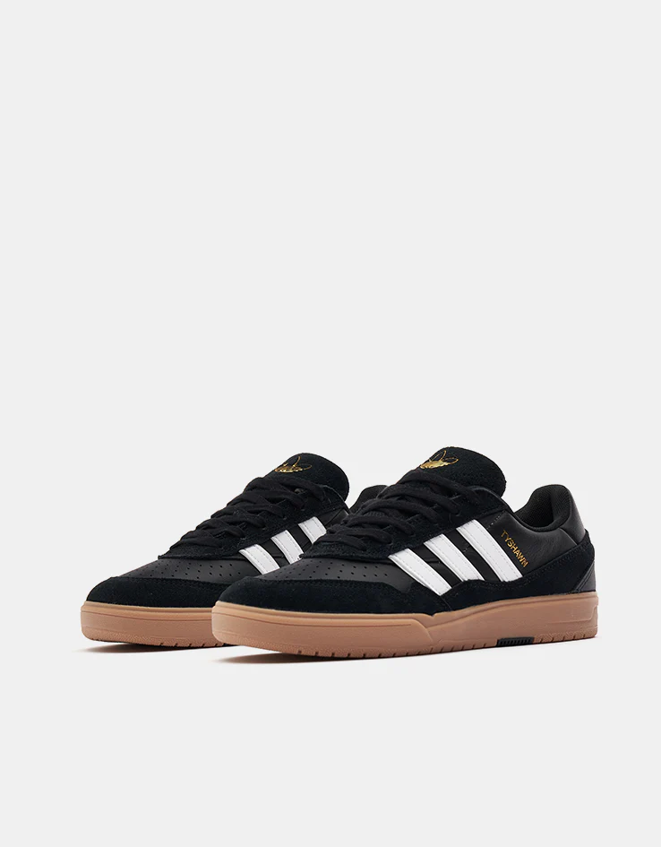 adidas Tyshawn II Skate Shoes - Core Black/Gum - Image 3