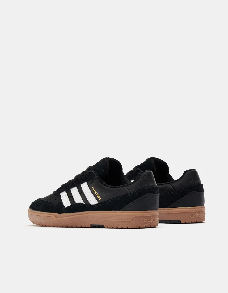 adidas Tyshawn II Skate Shoes - Core Black/Gum - Image 4