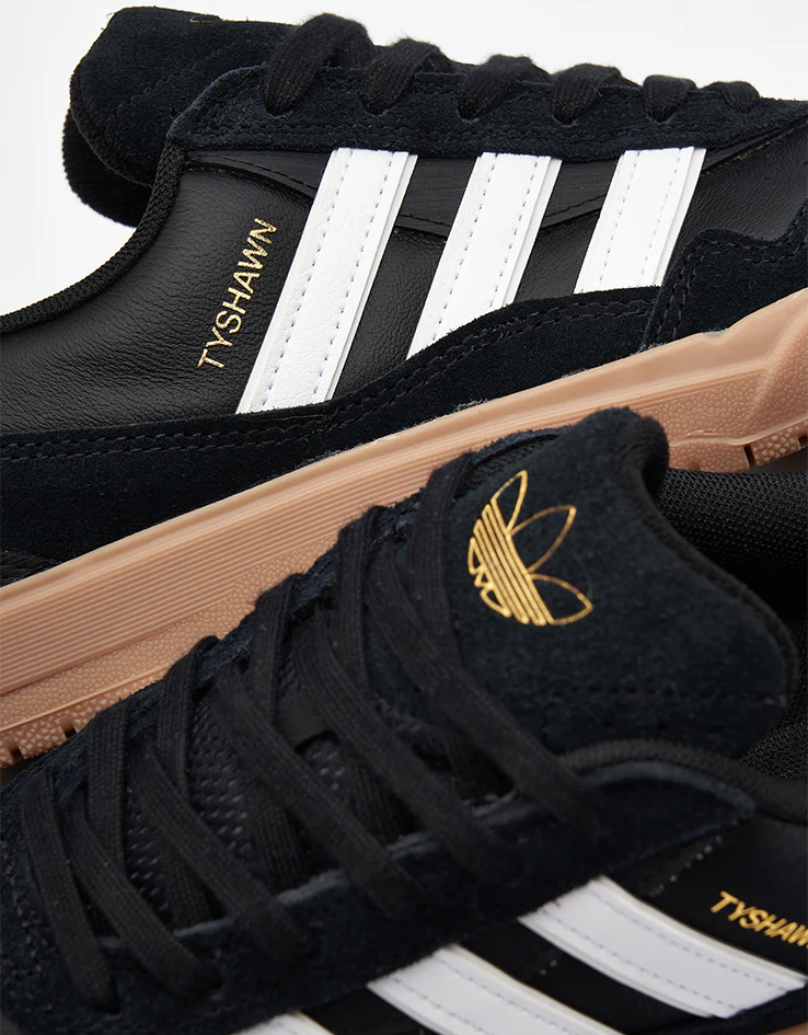 adidas Tyshawn II Skate Shoes - Core Black/Gum - Image 5